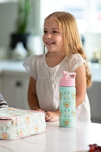 בקבוק מים פשוטים לילדים מודרניים עם מכסה קש | כוס נירוסטה מבודדת לשימוש חוזר לשימוש חוזר לפעוטות, בנות,